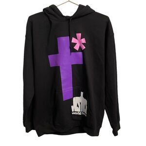 Justin Bieber Official Justice World Tour Black Hoodie Size L